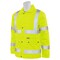 Deltaplus Hi-Vis Rain Coat, Polyester/Polyurethane Coating, High Visibility Lime, 6XL 61487 - alternate 3
